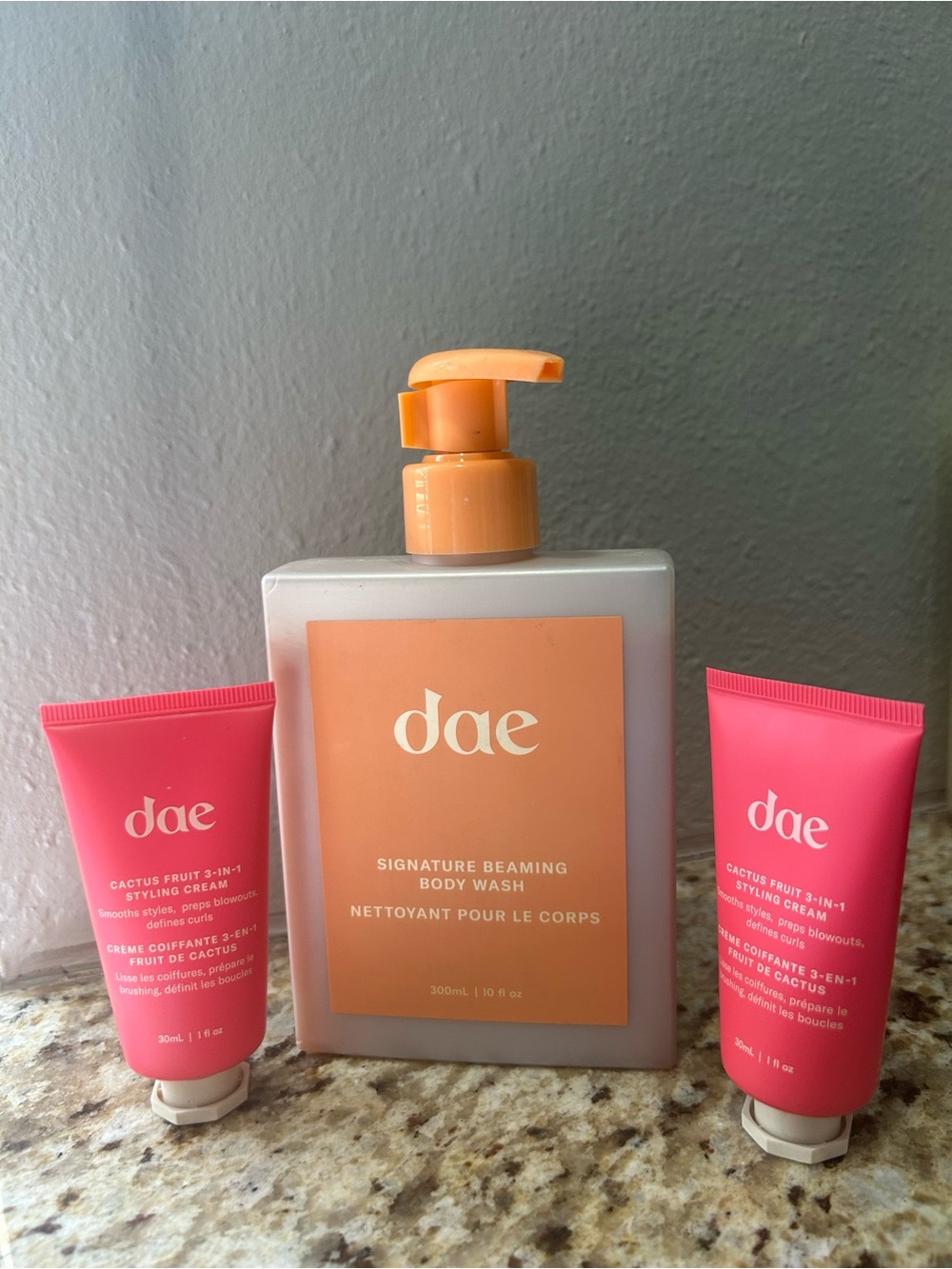 dae Signature Beaming Body Wash + 2 Cactus Fruit Styling Creams - Bundle